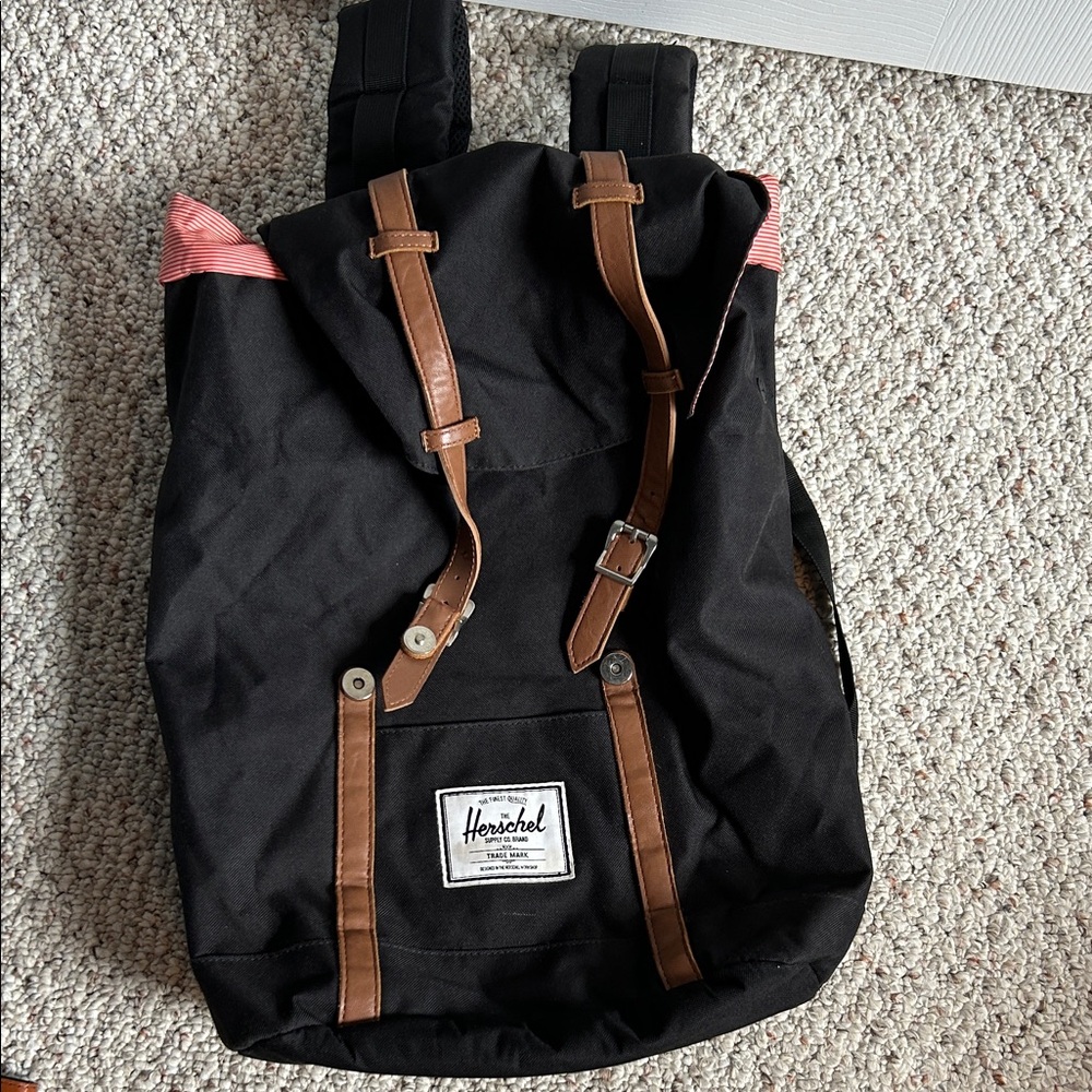 Herschel Supply Company Black and Tan Backpack